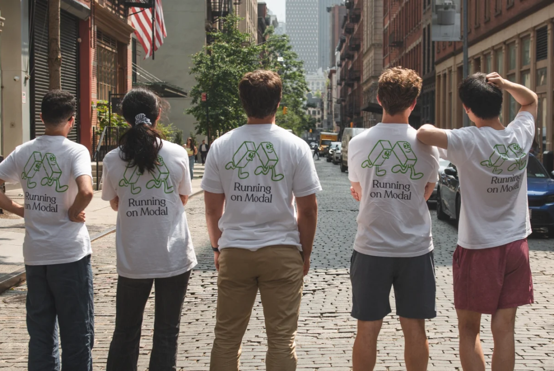 Cloud AI inference infrastructure servers running large AI models with scalable compute environment representing Modal Labs platform