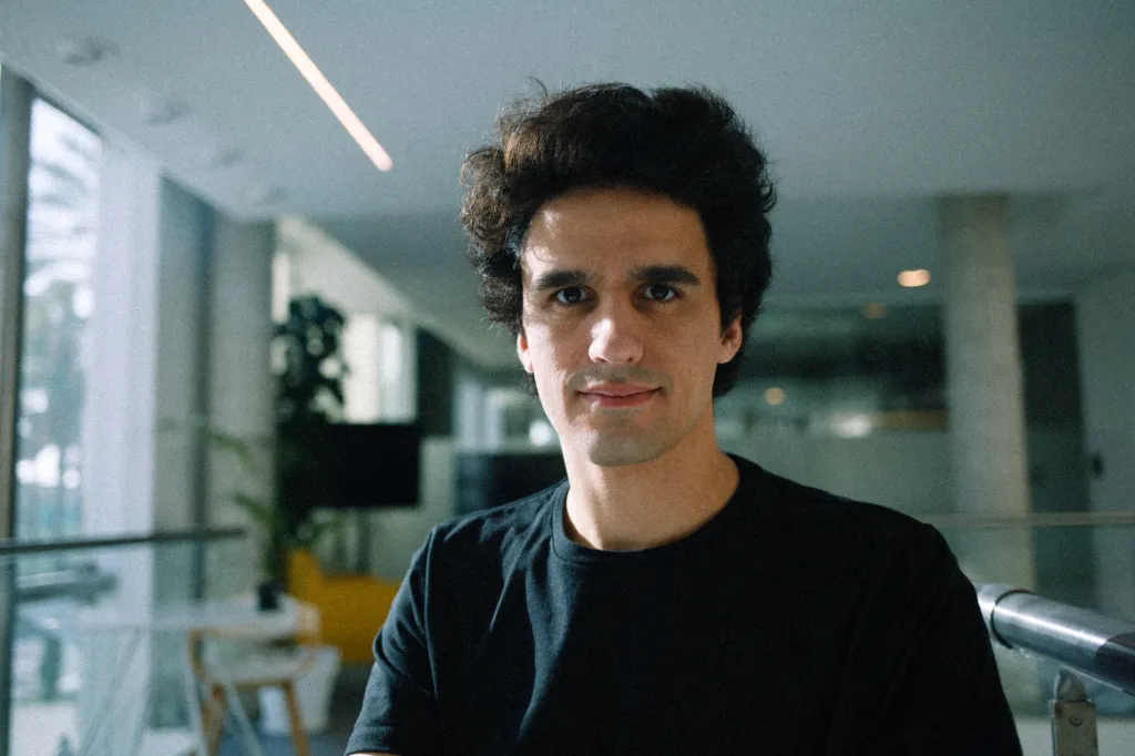 Studio setup with AI-generated voice tools and audio production interface