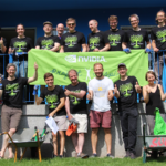 Global weather simulation map powered by AI climate prediction models